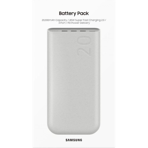 Зовнішній акумулятор Power Bank SAMSUNG Battery Pack 20000mAh 45W EB-P4520XUEGEU, Beige