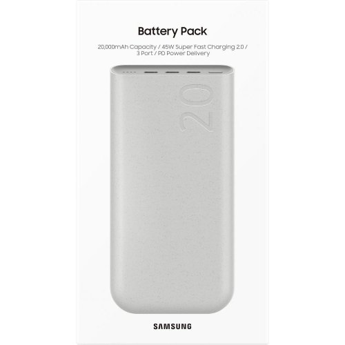 Зовнішній акумулятор Power Bank SAMSUNG Battery Pack 20000mAh 45W EB-P4520XUEGEU, Beige