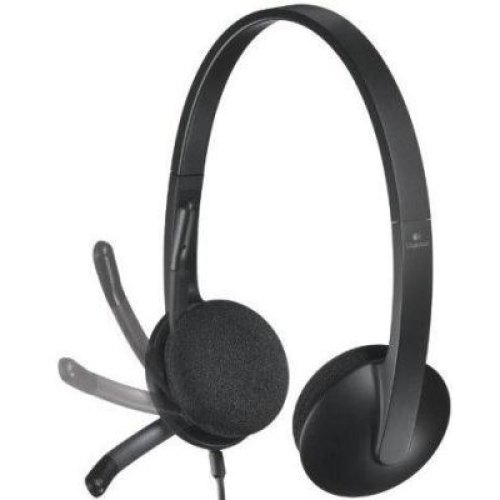 Навушники дротові Logitech H340 USB, з мікрофоном, чорні (981-000475)