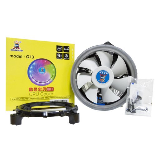 Кулер для процесора Cooling Baby Q13, Intel LGA775/1150/1151/1155/1156, AMD AM4/FM1/FM2/AM2/AM2+/AM3