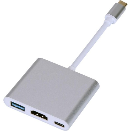 Адаптер Dynamode USB 3.1 Type-C to 1хHDMI, 1хUSB 3.0, 1хUSB Type-C Female, 4K 3840x2160 (Multiport USB 3.1 Type-C to HDMI)