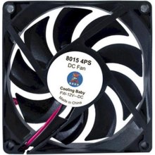 Вентилятор для корпусу Cooling Baby, 80мм, SB, 2500 об/хв, 24.3 дБ, 4pin (8015 4PS)