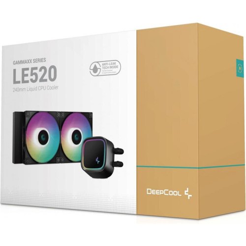 Система рідинного охолодження для процесора Deepcool LE520, Intel LGA1700/1200/1151/1150/1155, AMD AM5/AM4, чорний (R-LE520-BKAMMN-G-1)
