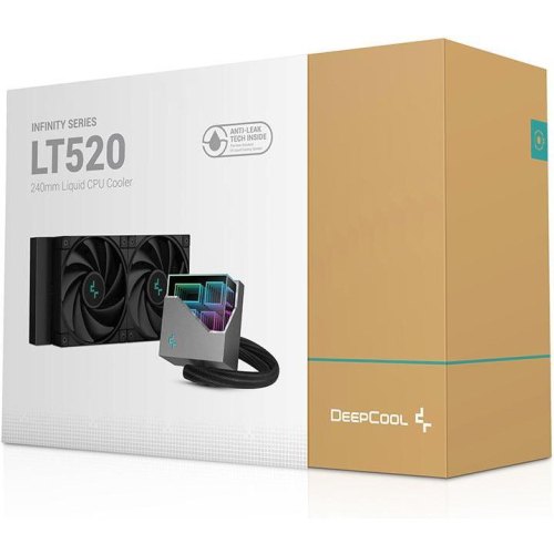 Система рідинного охолодження для процесора Deepcool LT520, Intel LGA2066/2011-v3/2011/1700/1200/1151/1150/1155, AMD sTRX4/sTR4/AM5/AM4, чорний
