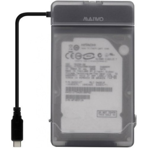 Адаптер Maiwo для підключення HDD 2,5 SATA/SSD до порту USB3.1 GEN1 TypeC, в комплекті контейнер Maiwo захисний для HDD 2,5 (K104G1 black)