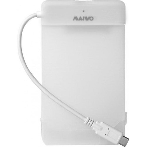Адаптер Maiwo для підключення HDD 2,5 SATA/SSD до порту USB3.0, в комплекті контейнер Maiwo захисний для HDD 2,5 (K104-U3S white)