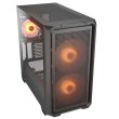 Корпус ігровий Cougar MX600 Mini RGB, без БЖ, Micro ATX, 2x160mm ARGB Fan Pre-installed, чорний