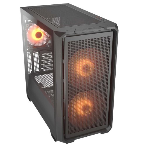 Корпус ігровий Cougar MX600 Mini RGB, без БЖ, Micro ATX, 2x160mm ARGB Fan Pre-installed, чорний