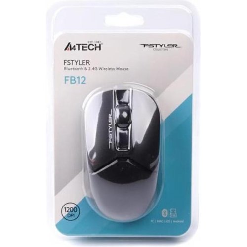 Миша бездротова A4Tech Fstyler FB12 (Black), USB, чорна