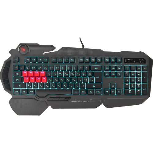 Клавіатура ігрова, дротова A4Tech Bloody B318 LK Black, USB, підсвічування клавіш, чорна