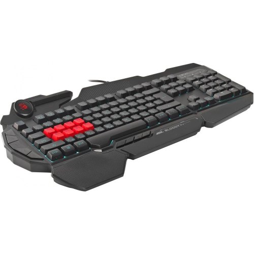 Клавіатура ігрова, дротова A4Tech Bloody B318 LK Black, USB, підсвічування клавіш, чорна