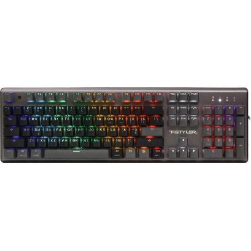 Клавіатура ігрова, дротова A4Tech FS100 (Stone Black), USB, механічна, чорна