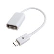 Кабель-перехідник Lapara, USB 2.0 Type-A Female - MicroUSB, OTG, 16см, білий (LA-UAFM-OTG white)