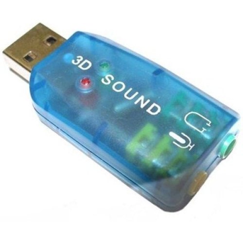 Звукова карта Dynamode USB 6(5.1) каналів 3D RTL, блакитна (USB-SOUNDCARD2.0 blue)