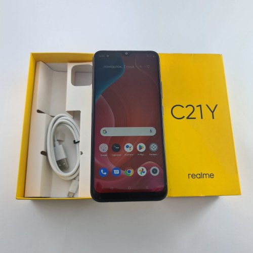 Смартфон Realme C21Y 4/64Gb Cross Black USED **