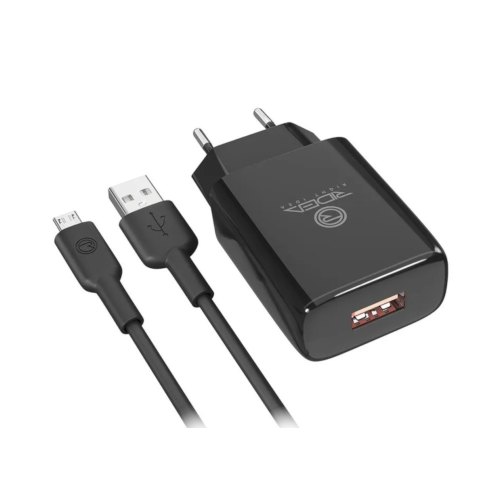 Мережевий Зарядний Пристрій Ridea RW-11111 Element Micro 2.1 A, Black
