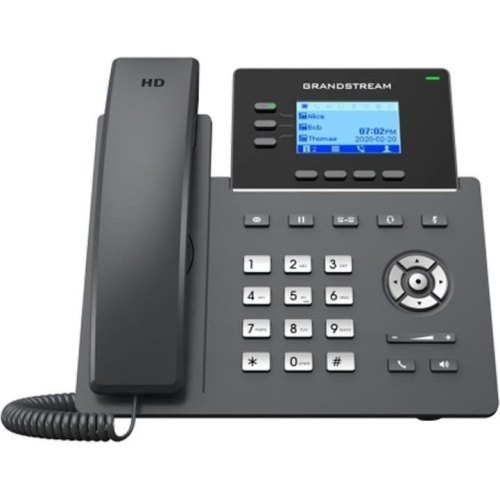 Grandstream GRP2603, Carrier-Grade IP Phones, 3 lines, 6 SIP accounts, Dual 10/100/1000 Mbps Ethernet ports, HD audio (With PSU)