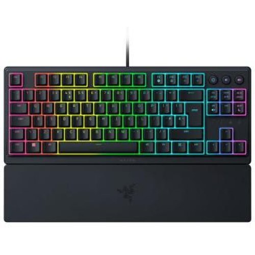 Клавіатура дротова Razer Ornata V3 TKL RGB 84key Mecha-Membrane Switch USB UA Black (RZ03-04881800-R371)