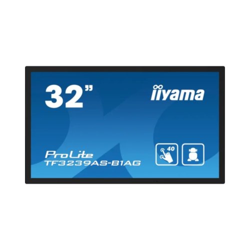 Монітор iiyama 31.5 IPS FHD РК, сенсорний, 16:9, 24/7, 500 кд/м2, проекційно-ємнісна технологія, ОС Android (TF3239AS-B1AG)