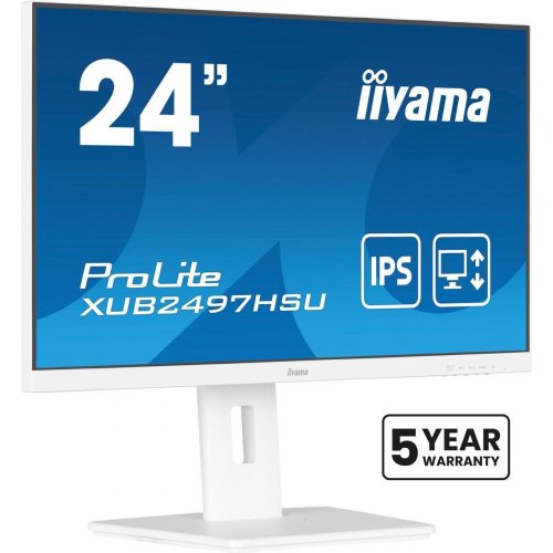 Монітор iiyama 23.8 IPS РК, 1920х1080, 100Гц, 16:9, 1 мс (MPRT), Adaptive Sync, 1xHDMI 1.4, 1xDP 1.2, 2xUSB (XUB2497HSU-W2)
