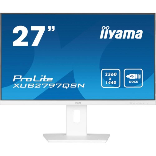 Монітор iiyama 27 IPS РК, 2560х1440, 100Гц, 16:9, 1 мс (MPRT), Adaptive Sync, 1xHDMI 1.4, 1xDP 1.2, 1xDP out (XUB2797QSN-W2)