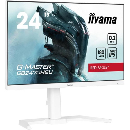 Монітор ігровий iiyama 23.8 IPS РК, 1920х1080, 180Гц, 16:9, 0.2 мс (MPRT), Adaptive Sync, 1xHDMI 1.4, 1xDP (GB2470HSU-W6)