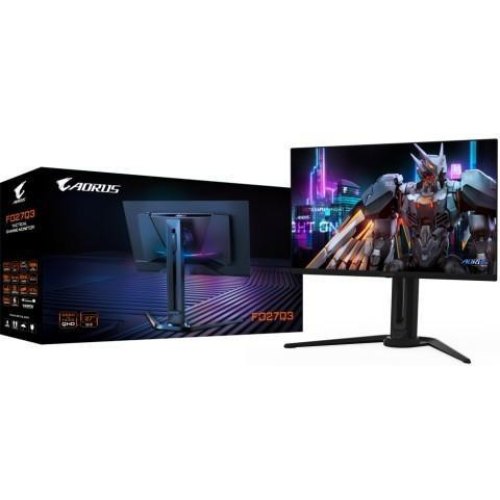 Монітор ігровий GIGABYTE 27 OLED, 2560x1440 QHD, 360Hz, 2xHDMI 2.1, 1xDP 1.4, KVM, 2x5W (AORUS FO27Q3)