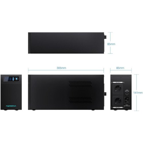 Джерело безперебійного живлення Marsriva 1200VA Smart Line-Interactive UPS (MR-UF1200L)