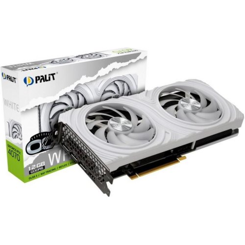 Відеокарта Palit GeForce RTX 4070 WHITE OC 12GB GDDR6 192bit 3-DP HDMI (NE64070S19K9-1048L)