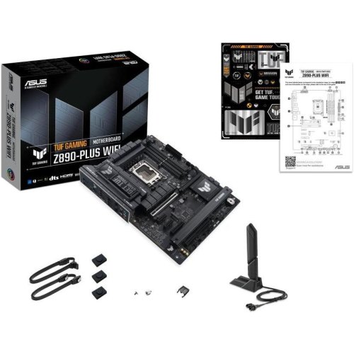 Материнська плата Asus TUF GAMING Z890-PLUS WIFI, s1851, 4xDDR5, HDMI, DP, 2xUSB4, 5xPCIe, 4xM.2, 4xSATA, LAN 2.5Gb