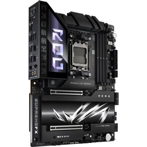 Материнська плата Asus ROG CROSSHAIR X870E HERO, sAM5, 4xDDR5, HDMI, 2xUSB4, 2xPCIe, 5xM.2, 4xSATA, LAN 5Gb, LAN 2.5Gb