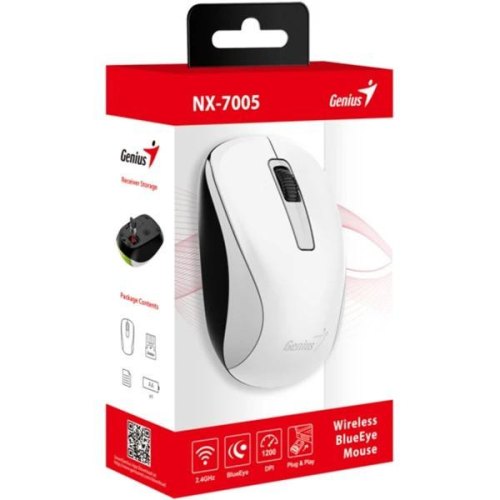 Миша бездротова Genius NX-7005 G5 Hanger USB 1600dpi  White (31030017401)