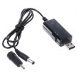 Kабель KINGDA USB-A 2.0 to DC 9/12V 5.5mm + 3.5x1.35mm connecter, 18W, 0.8m (KD-USB-DC9/12)