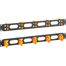 Kабельний організатор CONTEG 1U однобічний, помаранчевий (DP-VP-P1-OR)