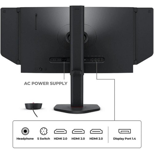 Монітор ігровий BENQ XL2566X+ 24.5 Fast TN РК, 1920х1080, 400Гц, 16:9, 3xHDMI 2.0, 1xDP 1.2, Dark Grey (9H.LMRLB.QBE)