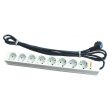 Блок розеток CONTEG, 8x Schuko, вилка Schuko, вимикач, 1U, кабель живлення 3м (DP-RP-08-SCHUS)