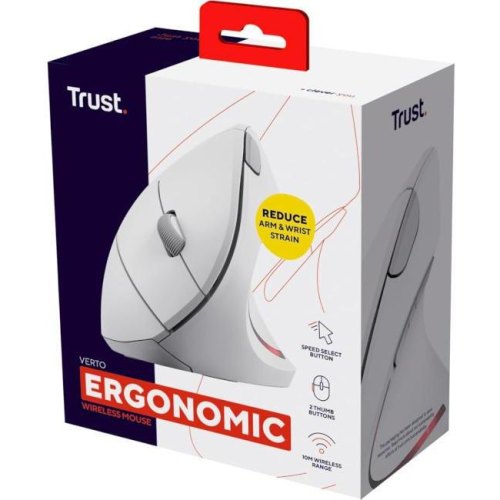Миша бездротова Trust Verto Ergonomic Wireless Mouse White (25132)
