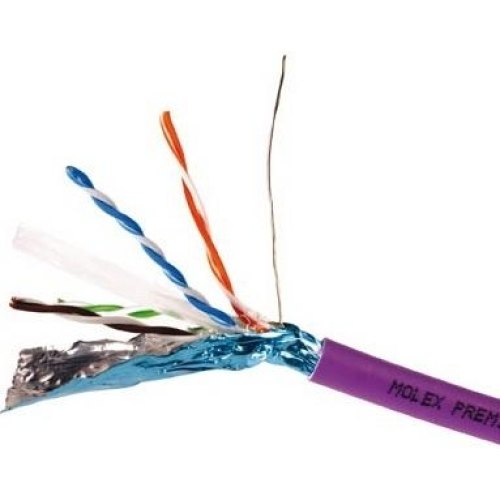 Кабель Molex FTP, cat.6, LSZH, 4 пари, 500м, фіолетовий (CAA-00251)