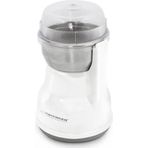 Кавомолка Esperanza Coffee Grinder Lungo 160W, нержавіюча сталь, біла (EKC002W)