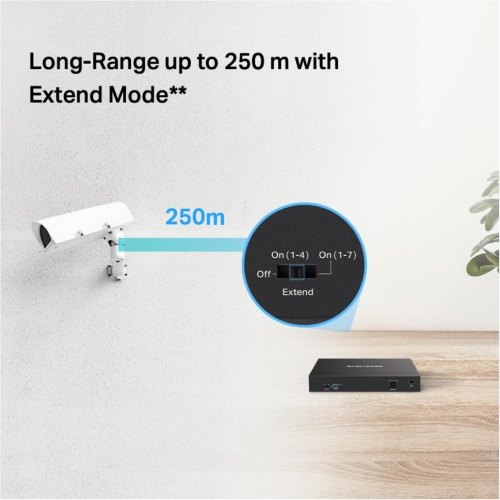 Комутатор Mercusys MS108GP, 8-портовий, настільний, гігабітний (7 портів РоЕ)