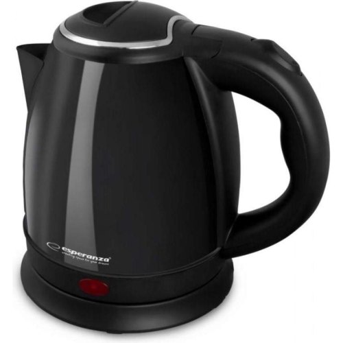 Електрочайник Esperanza, 1л, 1350W, нержавіюча сталь, чорний (EKK128K)