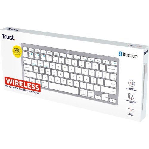 Клавіатура бездротова Trust Bluetooth Wireless Keyboard (25486)