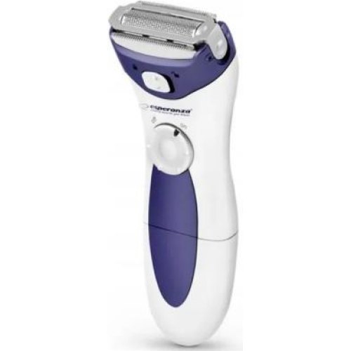 Електробритва жіноча Esperanza Women's Shaver Aruba, живлення 2xАА, сухе гоління, біла/синя (EBG003B)