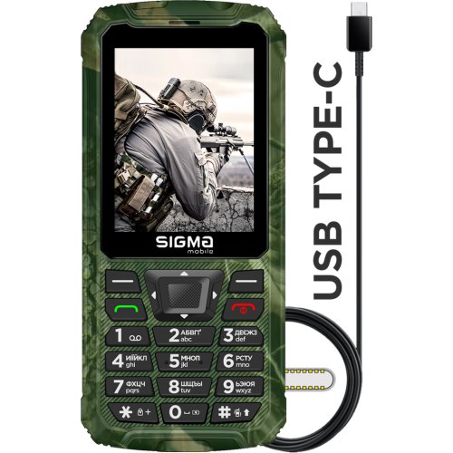 Мобільний телефон Sigma mobile X-treme PR68 Type-C Dual Sim Khaki
