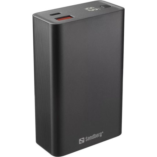 Зовнішній акумулятор Powerbank Sandberg 20000mAh, PD, 65W, Type-C PD, USB QC 3.0, кабель 100W 0.5m (420-95)