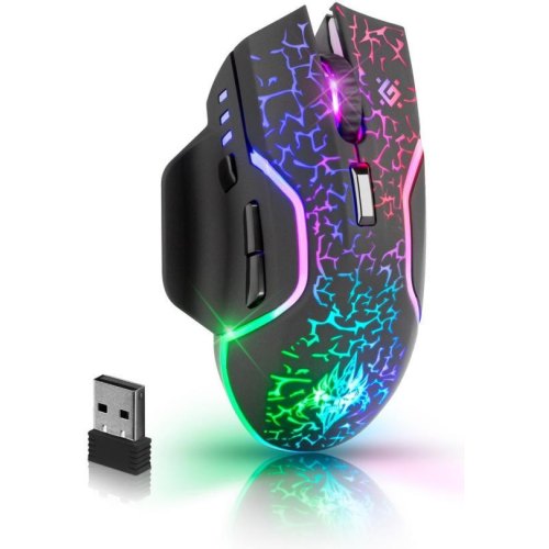 Мишка бездротова, ігрова Defender Oneshot GM-067, LED, 3200 dpi, чорна (52067)