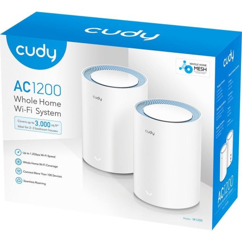 Mesh Wi-Fi система Cudy M1200 (2-pack), AC1200 Wi-Fi Mesh Solution