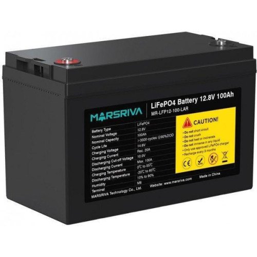Акумуляторна батарея Marsriva, LiFePo4, 12.8V/100Ah (MR-LFP12-100-LAR)