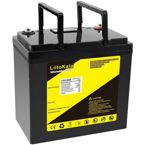 Акумуляторна батарея LiitoKala, LiFePO4 ,12V/120Ah, LCD