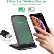 Бездротовий зарядний пристрій Choetech 15W Fast Wireless Charging Stand 2coils black (T555-F-BK)
